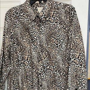 Cute Chico animal print long sleeve blouse.